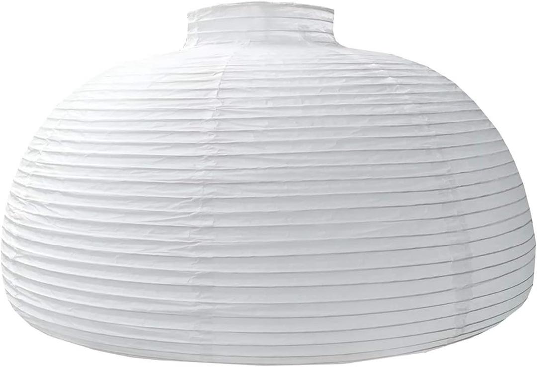 18 White Round Paper Lantern, Rice Paper Lamp Shade, Hanging Paper Lamp Paper Lantern Lamps (White-18inch-2PCS)