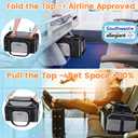 Petskd Top-Expandable Pet Carrier 19x13x9 Inches Southwest Allegiant Airlines Approved, Soft-Sided Carrier for Small Dog Under 12 lbs and Large Cat Under 15 lbs(Black)