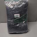 ACCUMTEK Striped Black Bathroom Rug Set 3 Pieces Ultra Soft, Non Slip Chenille Toilet Mat, Absorbent Plush Shaggy Bath Mats for Bathroom, Bedroom, Kitchen (2'8"x1'8"+2'1'5"+U Shape 2'x1'8")