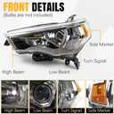 Left Headlight For Toyota 4runner 2014-2020 Headlamp Replacement w/o bulb