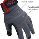 HANDLANDY Work Gloves for Men & Women, Utility Mechanic Working Gloves Touch Screen, Flexible Breathable Gardening Gloves for Yard Maintenance (Large, 2 Pairs)