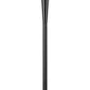 Globe Electric 67224 70" Floor Lamp, Matte Black Finish, White Fabric Shade, Modern Tapered Frame, E26 Base, Contemporary Living Room and Bedroom Lighting
