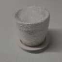 Suclain 1 Pcs 5 & 6 Inch Ceramic Orchid Pots with Holes Outdoor Indoor Orchid Planter Pot with Drainage Hole and Saucer Flower Pot Set for Repotting Promote Airflow Deter Over Watering (White)