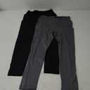 2 Pack Leggings with Pockets for Women, High Waisted Soft Leggings for Yoga Gym (Large-X-Large, Black/Grey)