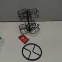 Tea Bag Organizer 360° Rotating Tea Bag Organizer with 6 Compartments 2 Tier Metal Tea Bag Storage Rack Organize 60 Tea Bags Tea Bag Carousel for Kitchen Office