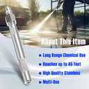 JOEJET Pressure Washer Long Range Chemical Nozzle, Shooter Tip Power Washer Compatible with Ladder Saver for 1000 to 6000 Psi Pressure Washing, 1/4 Quick Connect, 3.5-6 GPM