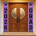 2026 Graduation Decorations,Congrats Grad Banner Backdrop for Class of 2026 Decorations- Purple Graduation Party Decorations