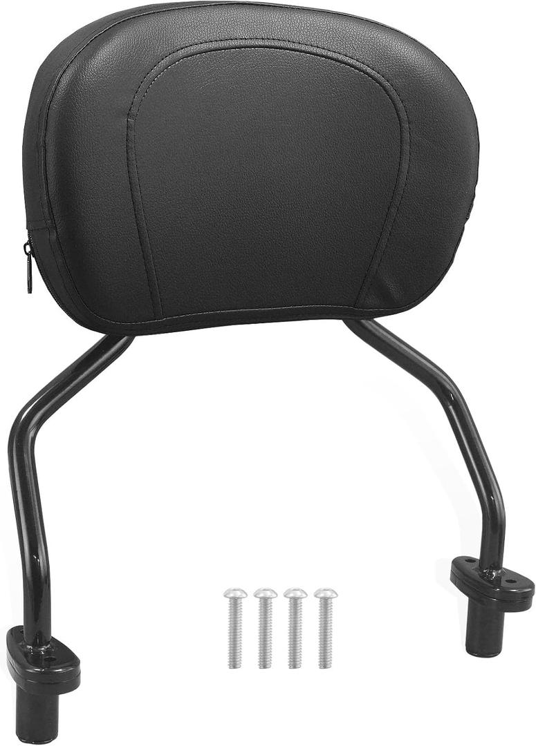 Rigid Bolt-On 15" Sissy Bar Passenger Backrest Compatible with Harley FLRT FreeWheeler 2015-2025 Road Glide 3 FLTRT 2023-2025 (15" Black)