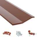 Garage Door Seal Top and Sides, 40 FT Universal TPE Weather Stripping Garage Door Trim Seal Weatherproofing Garage Door Seals with Nails and Lids in Brown
