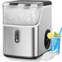 Totnz Nugget Countertop Ice Maker, Chewable Pellet Ice Machine with 35lbs for Home Kitchen Officce