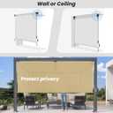 7'W x 6'H Sesame Patio Shades Roll up Outdoor Roller Shade Crank Wand Blind Cordless, 90% UV Blocking & Privacy Protection for Porch|Gazebo|Pergola|Backyard (2 Splicing Tube, 1 Fabric)