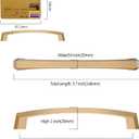 Amerdeco 10 Pack Champagne Bronze Cabinet Pulls 5 Inch(128MM) Hole Centers Kitchen Cabinet Handles Hardware