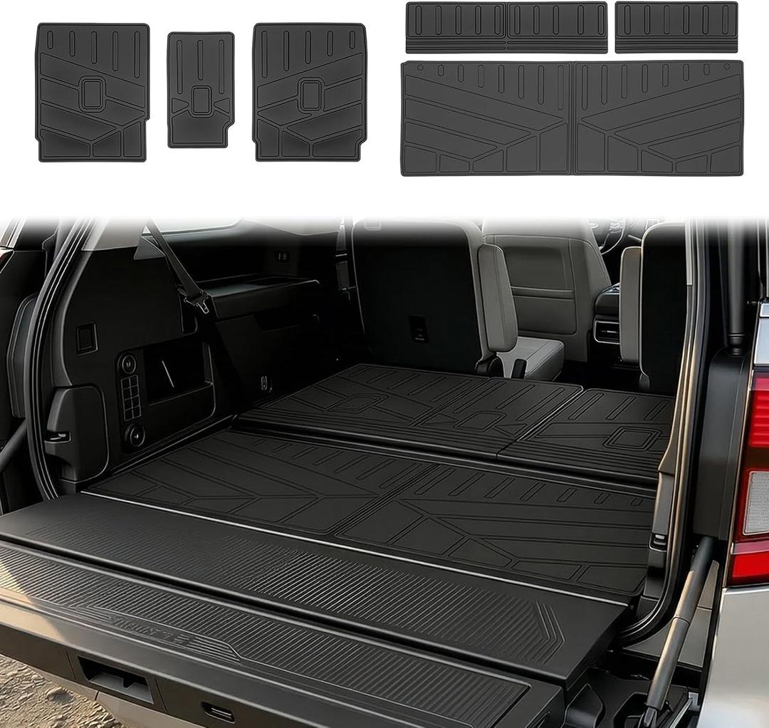 Cargo Liner with Seatback Cover Fit for 2025-2026 Ford Expedition/Lincoln Navigator Cargo Mat TPE Trunk Mat for Expedition/Navigator Accessories(Cargo+3rd Seatback Mat, 2025 Expedition 7Seats)