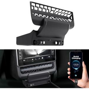 Retractable Center Console USB Hub for Model 3 Highland 2024 / Model Y Juniper 2025, THELIFELICIOUS Car Phone Charger Suitable for Updated Model 3/Y Accessories Fast Charging Docking Station