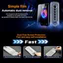 OneFish Privacy Screen Protector for IPhone 16 Pro Anti-Spy Tempered Glass Dust-Free Bubble-Free Anti-Fingerprint 9H Scratch Protection & Hassle-Free Installation Frame [2-Pack]