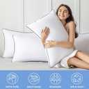 JOLLYVOGUE King Size Pillows Set of 4, Collection Bed Pillows for Sleeping, Hotel Quality Pillows for Side, Back and Stomach Sleepers, Soft and Supportive Oeko-Tex Certified Down Alternative Filling