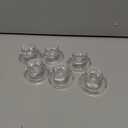 6 PCS Glass Taper Candle Holders Bulk Candlestick Holders Clear Short Tapered Candle Stick Holder Decor Set for Table Centerpiece Wedding Party Advent Christmas Home Decorations (6, Clear)