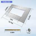 Wide mouth Pool Skimmer Repair Kit 304 Stainless Steel plate 18 .75"W 12.25"H Compatible with Hayward Swimline JED Pool Tools Jacuzzi Pacfab Water Xmnbl 1091WM,XJJ wide mouth Pool Wall Repair Panel