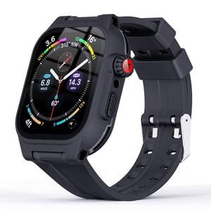 41mm Apple Watch Series 7 8 Waterproof Case,Shockproof Impact Resistant Case with Bulitin Screen Protector and Soft Strap Bands for Apple Watch Series 7/8 (41MM)