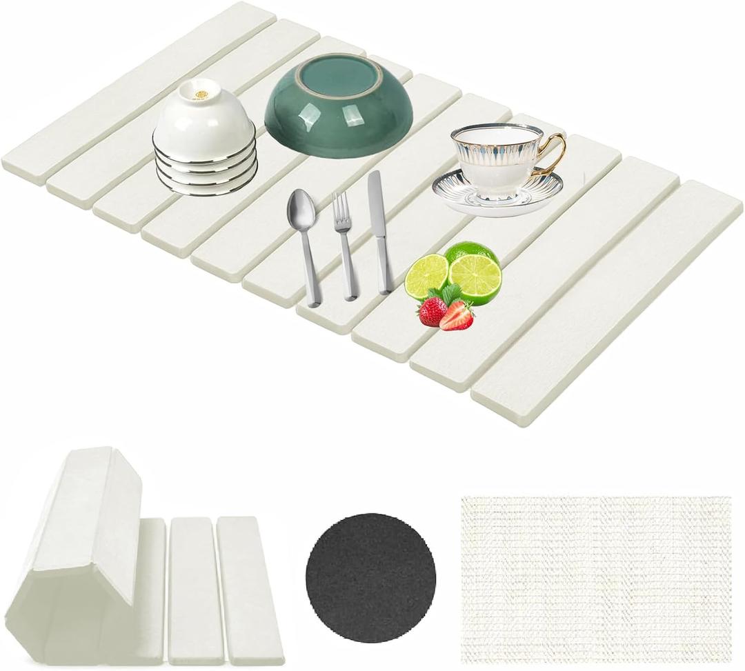 Dish Drying Mats, White