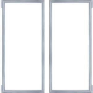 (GRAY) W10830162 Refrigerator Door Gasket (2 Pack),French Refrigerator Door Gasket Compatible with Whirlpool KitchenAid Fit Model WRF535SMBM00 Refrigerator Door Seal Part Replaces 12723206AP etc