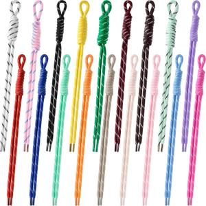 2 x 18 Pcs Rope Keychain, Keychain Bag Charms Paracord Rope Keychain Bag CharmBraided Code Charms for Purse Handmade Rope Key Chain Backpack Handbag Decoration Accessories (Colorful)