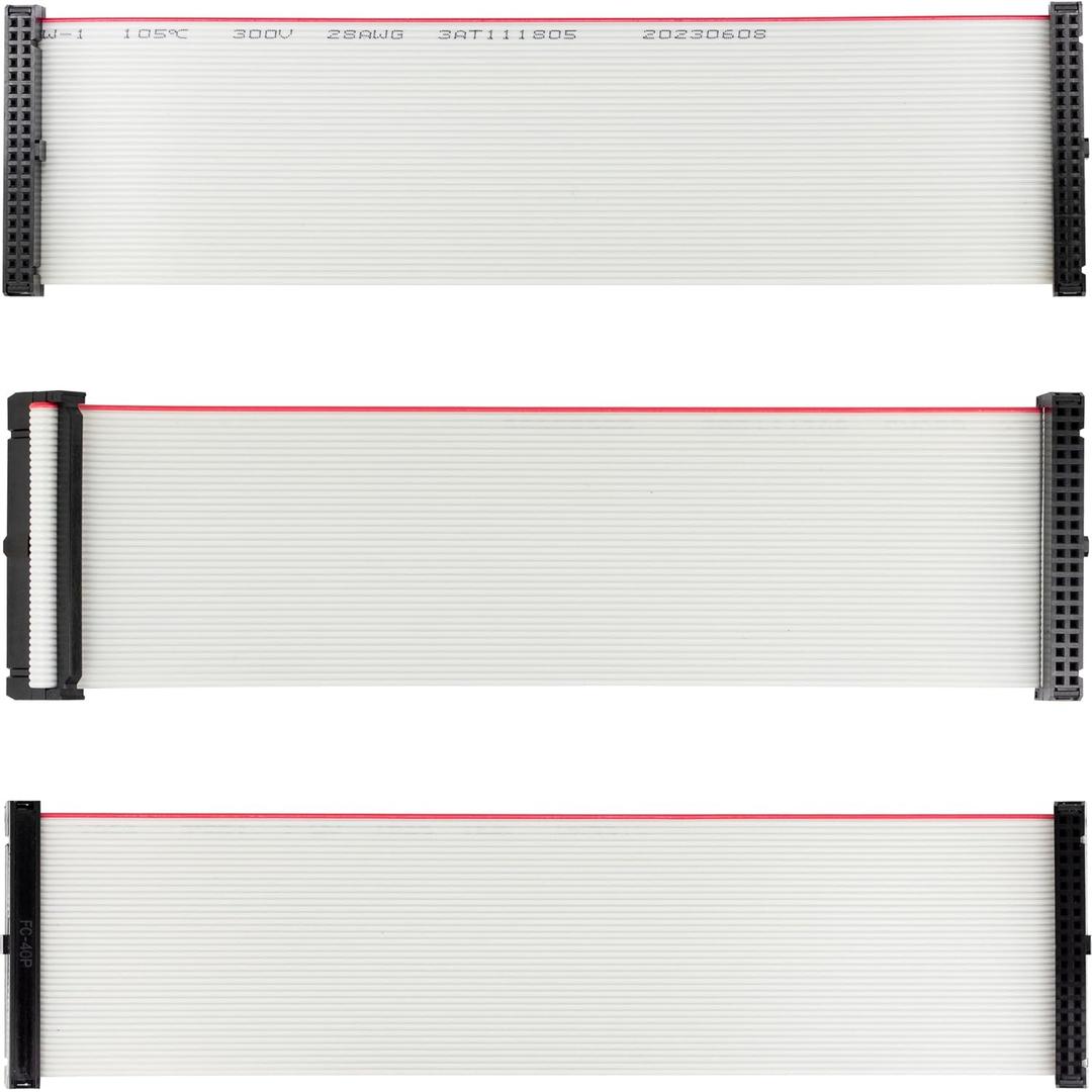 IDC GPIO Ribbon Flat Cable Female to Female 40Pin to 40 Pin 3 Types Connection (Pack of 3)