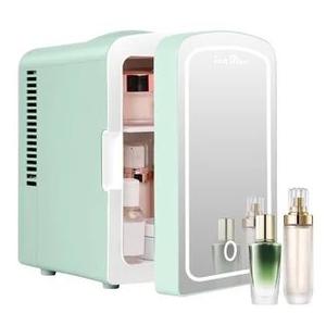 Skincare Fridge - 4L Makeup Fridge for Refrigerating Makeup, Skincare and Food, Mini Fridge for Bedroom, Office and Car, Cooler and Warmer, Beverage Cooler, Green