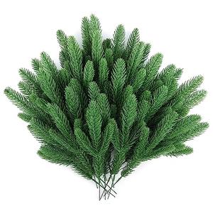 Hananona 150 Pcs Artificial Pine Branches Christmas Greenery Pine Picks DIY Cedar Picks and Sprays Accessories for Christmas Garland Wreath and ChristmChristmas Home Decor (150, Green)