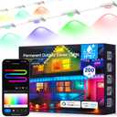 200FT Permanent Outdoor Lights Pro: Smart AI RGBTW Light, Cool/Warm Eaves Lights for Christmas Decoration, Lighting for Outdoor, Garden Daily Decor, Compatible with Alexa, Google Assistant