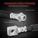 A-Premium Front Driver Brake Hydraulic Hose Compatible with Cadillac Models - DTS 2006 2007 2008 2009 2010 2011 4.6L, GM Brake Code J55 - Replace# 15230036