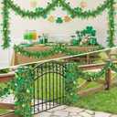 2 x 20/40/60/80 FT St Patricks Day Garland Decor Gold Green Shamrock Hat Tinsel Garland, Shiny Metallic Streamer Twist Garland Hanging St Patricks Day Decorations for Home Indoor Outdoor Party Supplies