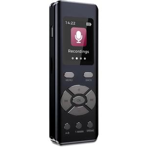 2 x New 64GB Digital Voice Recorder Voice Activated Recorder for Lectures Meetings Audio Noise Reduction Dictaphone Recording With voice-activated recording, segmented recording, timed recording, outgoing