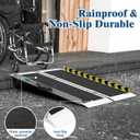 Portable Wheelchair Ramp 3FT, Non-Slip Aluminum Folding Handicap Ramp for Home Steps, 600LBS Capacity Threshold Ramp for Doorways, Stairs, Scooters