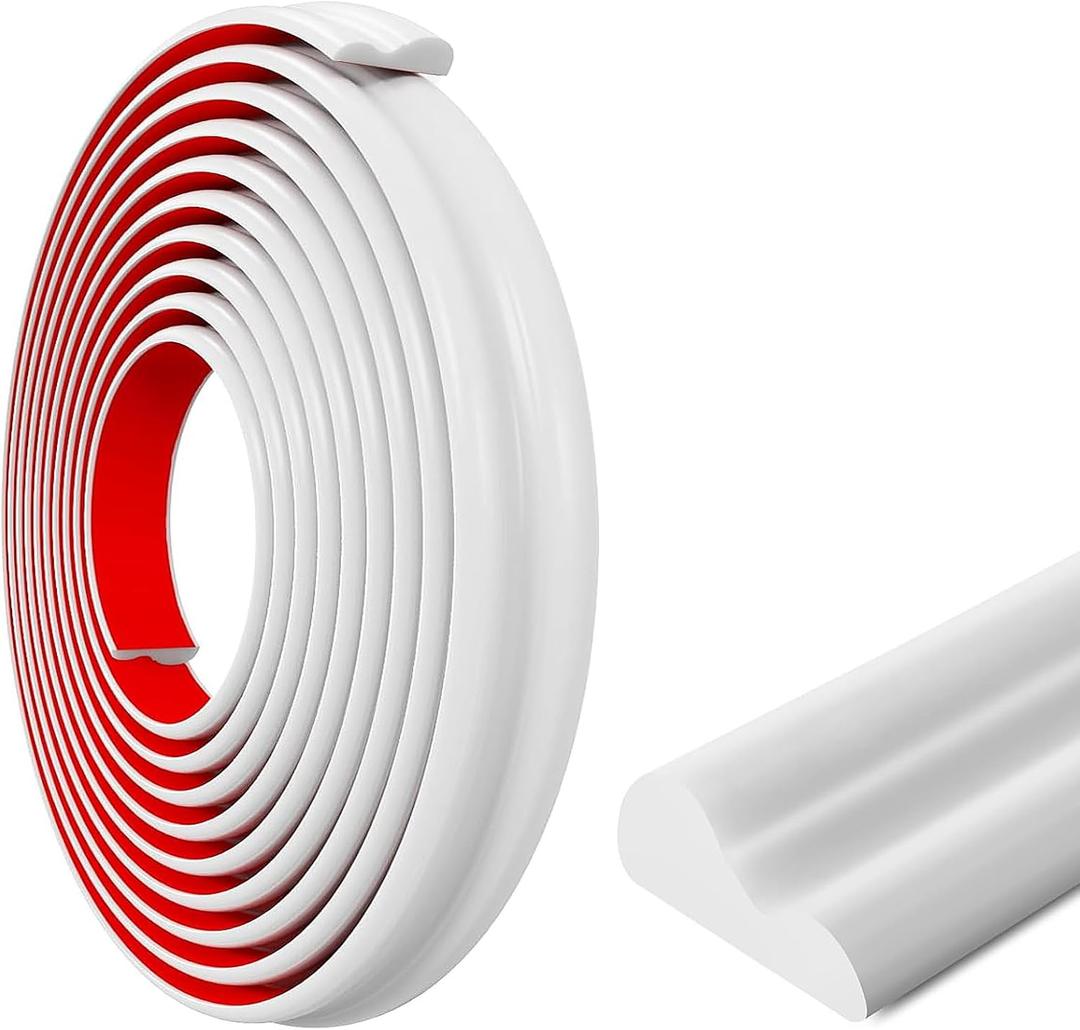 19.6FT Self Adhesive TPE Wall Molding Trim, ZDHQLHJ Peel and Stick Flexible Chair Rail Panel Molding, DIY Decorative Strips Wall Molding Strips, for Home Walls Door Trim Mirror Frame (White)