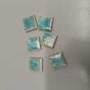 12Pcs Green Gradient Ceramic Piece Refrigerator Magnets Suitable for Photos and Notes on Offices, Kitchens, Storage cabinets, refrigerators, Storage cabinets, and whiteboards 05#