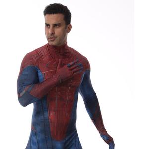 Halloween Heroes Mens Jumpsuit 3D Print Bodysuit Headwear Mask for Adults (Mens-M(Height:63-65Inch), Blue)