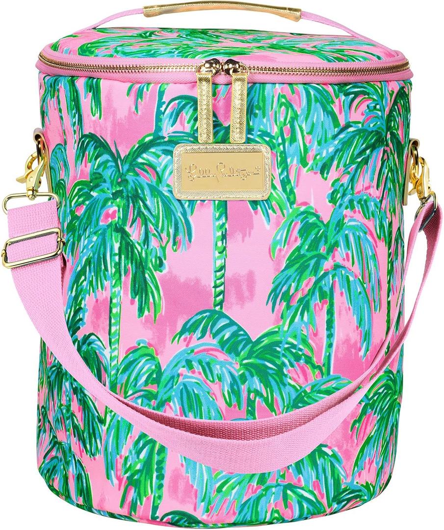 Lilly Pulitzer Insulated Soft Beach Cooler with Adjustable/Removable Strap and Double Zipper Close (Suite Views)