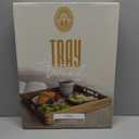 Acacia Wood Serving Tray with Metal Handles - Decorative Tray for Ottoman, Kitchen, Living Room, and Parties - Large Food and Drink Serving Tray - Elegant Home Decor