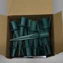 VCOKEN 20pcs Christmas Light Stakes, 6 Inch Christmas Yard Stakes C7 C9 Light Stake Universal Plastic Christmas Stake for Outdoor Decorations Use on Garden Lawn Patio Path Walkway, Green