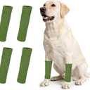 Dog Leg Warmers, Soft Dog Elbow Protector Sleeve Joint Protection Winter Warm Knitted Pet Leg Socks, (Green, XL, 4Pcs), Intended for Puppies Cats