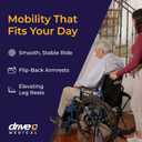 Drive Medical Blue Streak Lightweight Foldable Wheelchair - Enhanced Mobility Support - Durable Construction - Padded Comfort - Swing-Away Leg Rests - Desk Arms - Blue/Black - 18 Inch Seat