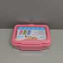 Jelife Kids Lunch Bento Box, Large Bento-Style Leakproof Boxes 4 Compartments Girls Snack Containers with Tableware for Back to School, Reusable On-the-Go Meal and Packing, Pink