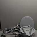 HOMLAND 3-in-1 Bedside Commode Chair with Sturdy Dual-Crossbar Support Construction, Stable Portable Commode Toilet with 7.5Qt Potty Bucket, 350 Lbs Bedside Commodes for Seniors, Silver