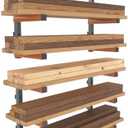 BORA Lumber Storage Rack for Garage Organization - 2 Pack of 3 Level Wall Mount Wood Racks - PBR-0315