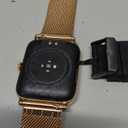 Smart Watch for Women Fitness Tracker: Gold Smart Watches for Women Digital Mens watches Make/Answer Call Waterproof Running Smartwatch Android Phone iPhone Samsung Compatible Heart Rate Monitor