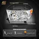 AS Headlights Assembly Compatible 2007 2008 2009 2010 2011 2012 2013 Toyota Tundra (W/o Headlight Leveling Models) /2008-2017 Toyota Sequoia Headlamp (12-14 Models Without Headlight Washer)