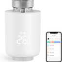 Smart Thermostat Radiator Valve: Programmable Thermostatic Valve, Zigbee Thermostat for Temperature Adjustment, App Control, Tuya Zigbee Hub Required, Compatible with Alexa, Google Home (White)