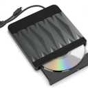 gingo External CD/DVD Drive for Laptop USB 3.0 CD ROM Burner Slim Portable CD Reader DVD Player Reader Writer Optical Disc Drive Compatible with Laptop Desktop PC Windows 11/10/8/7 Linux OS Mac