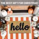 IOHOUZE Fall Door mat 3x5 Ft Orange White Striped Area Rug Washable Front Porch Rug Striped Door Mat Outside Entrance Entryway Doormat for Fall, Halloween, Thanksgiving Porch Decor